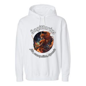 Sagittarius Zodiac Sign Astronomy Gift Garment-Dyed Fleece Hoodie