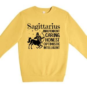 Sagittarius Zodiac Sign Astrology Horoscope Sagittarius Great Gift Premium Crewneck Sweatshirt