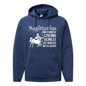 Sagittarius Zodiac Sign Astrology Horoscope Sagittarius Great Gift Performance Fleece Hoodie