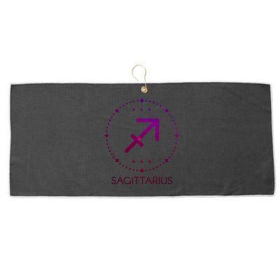 Sagittarius Zodiac Sign Bow And Arrow Gift Large Microfiber Waffle Golf Towel