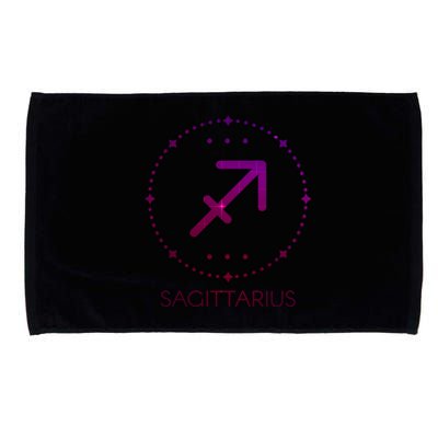 Sagittarius Zodiac Sign Bow And Arrow Gift Microfiber Hand Towel