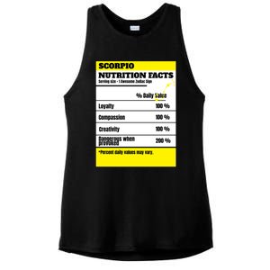 Scorpio Zodiac Star Sign Funny Astrology Nutrition Facts Great Gift Ladies PosiCharge Tri-Blend Wicking Tank