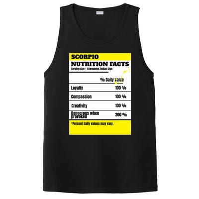 Scorpio Zodiac Star Sign Funny Astrology Nutrition Facts Great Gift PosiCharge Competitor Tank