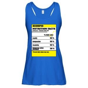 Scorpio Zodiac Star Sign Funny Astrology Nutrition Facts Great Gift Ladies Essential Flowy Tank