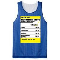 Scorpio Zodiac Star Sign Funny Astrology Nutrition Facts Great Gift Mesh Reversible Basketball Jersey Tank