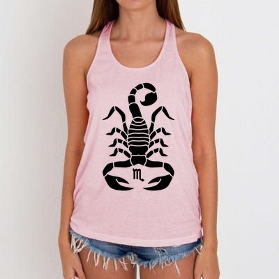 Scorpio Zodiac Scorpion Meaningful Gift Women's Knotted Racerback Tank