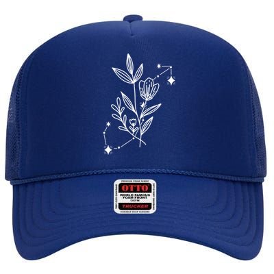 Scorpio Zodiac Sign Constellation Astronomy Gift High Crown Mesh Back Trucker Hat