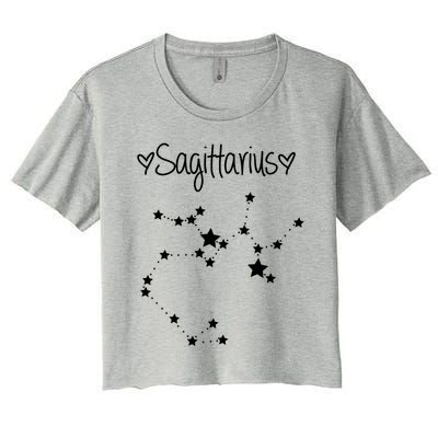 Sagittarius Zodiac Sign Horoscope November December Birthday Gift Women's Crop Top Tee