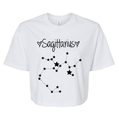 Sagittarius Zodiac Sign Horoscope November December Birthday Gift Bella+Canvas Jersey Crop Tee