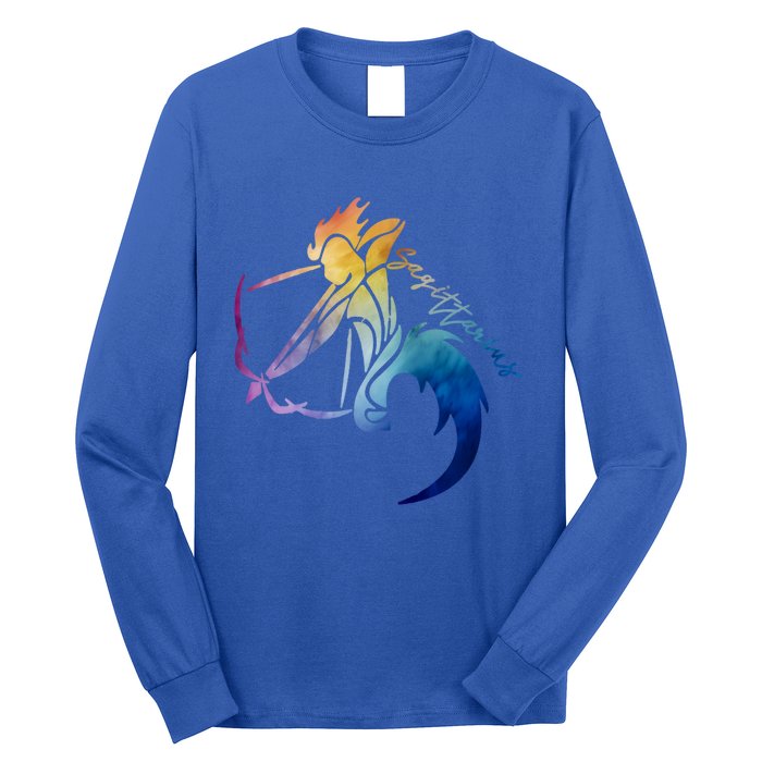 Sagittarius Zodiac Sign Horoscope Sagittarius Colorful Gift Long Sleeve Shirt