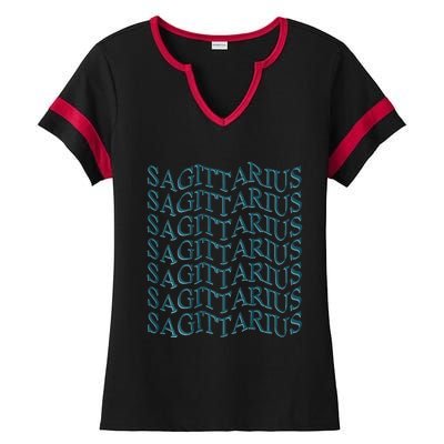 Sagittarius Zodiac Sign Astrology Moonlight Press Ladies Halftime Notch Neck Tee