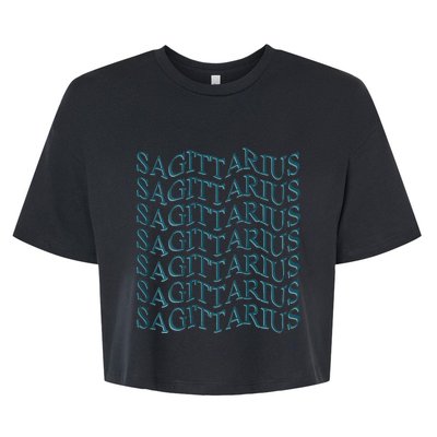 Sagittarius Zodiac Sign Astrology Moonlight Press Bella+Canvas Jersey Crop Tee