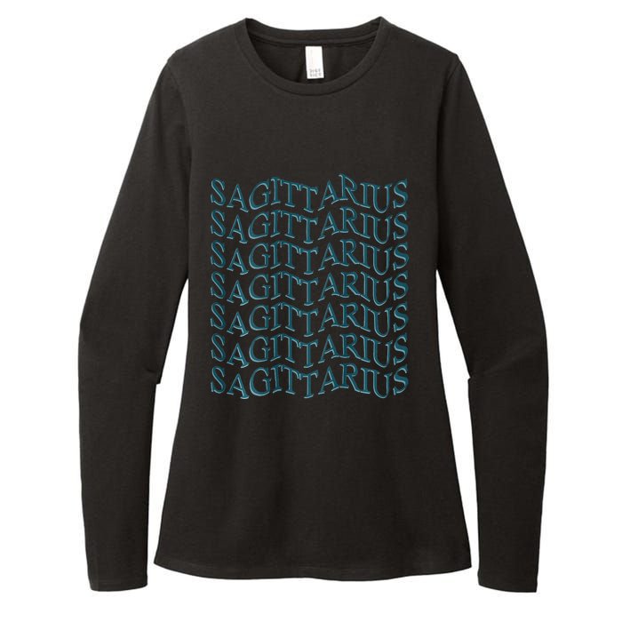 Sagittarius Zodiac Sign Astrology Moonlight Press Womens CVC Long Sleeve Shirt