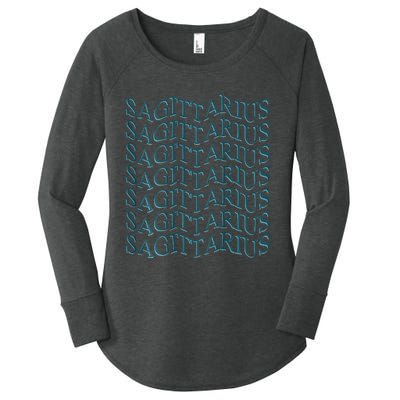 Sagittarius Zodiac Sign Astrology Moonlight Press Women's Perfect Tri Tunic Long Sleeve Shirt