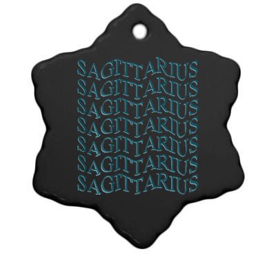 Sagittarius Zodiac Sign Astrology Moonlight Press Ceramic Star Ornament