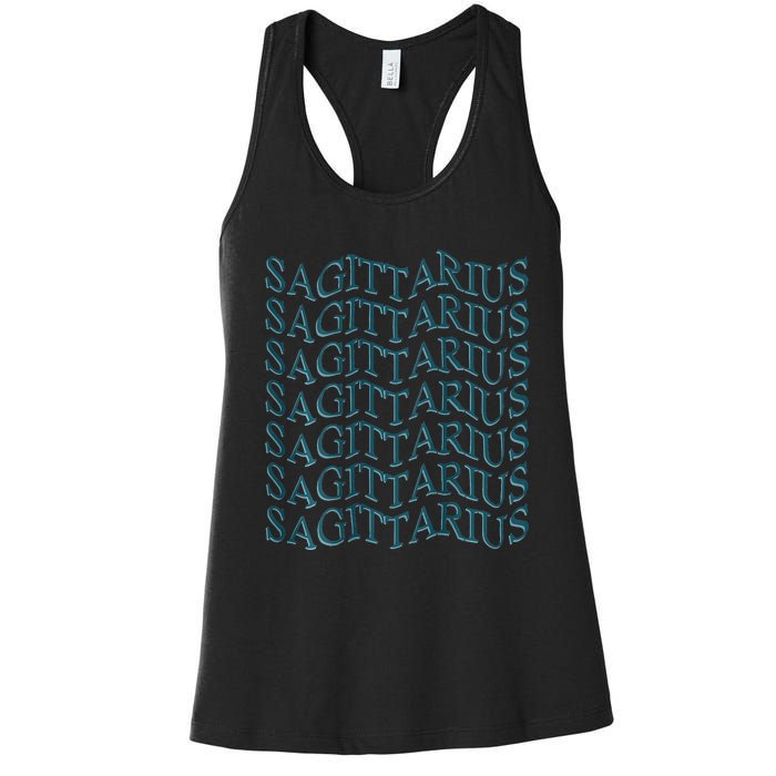 Sagittarius Zodiac Sign Astrology Moonlight Press Women's Racerback Tank