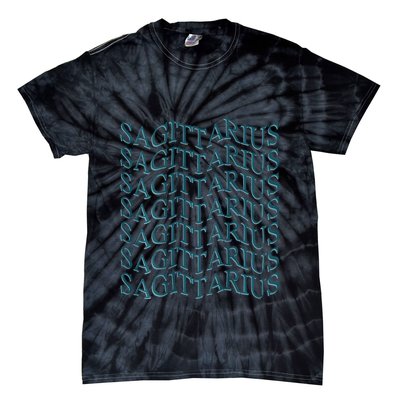 Sagittarius Zodiac Sign Astrology Moonlight Press Tie-Dye T-Shirt