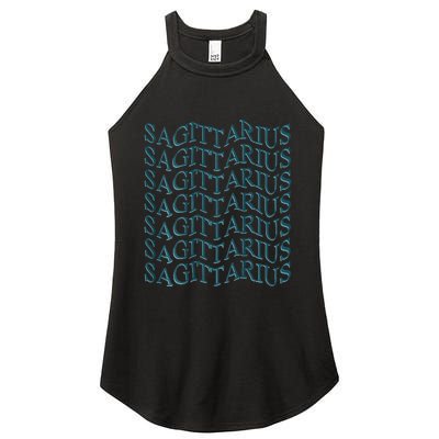 Sagittarius Zodiac Sign Astrology Moonlight Press Women's Perfect Tri Rocker Tank