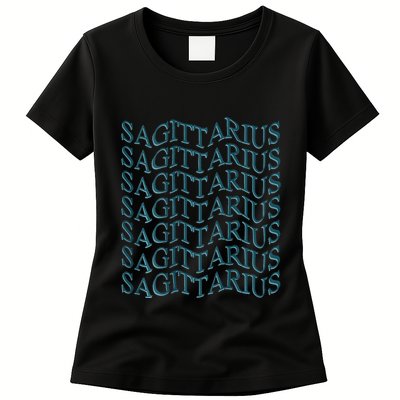 Sagittarius Zodiac Sign Astrology Moonlight Press Womens T-Shirt