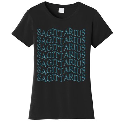 Sagittarius Zodiac Sign Astrology Moonlight Press Women's T-Shirt