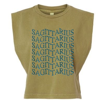 Sagittarius Zodiac Sign Astrology Moonlight Press Garment-Dyed Women's Muscle Tee