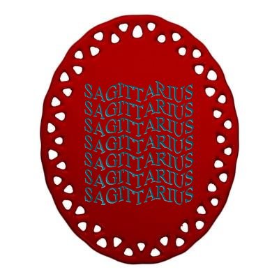 Sagittarius Zodiac Sign Astrology Moonlight Press Ceramic Oval Ornament