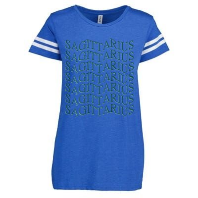 Sagittarius Zodiac Sign Astrology Moonlight Press Enza Ladies Jersey Football T-Shirt