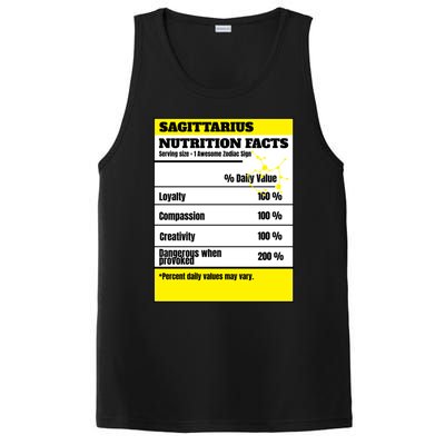 Sagittarius Zodiac Star Sign Funny Astrology Nutrition Facts Gift PosiCharge Competitor Tank