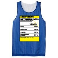 Sagittarius Zodiac Star Sign Funny Astrology Nutrition Facts Gift Mesh Reversible Basketball Jersey Tank