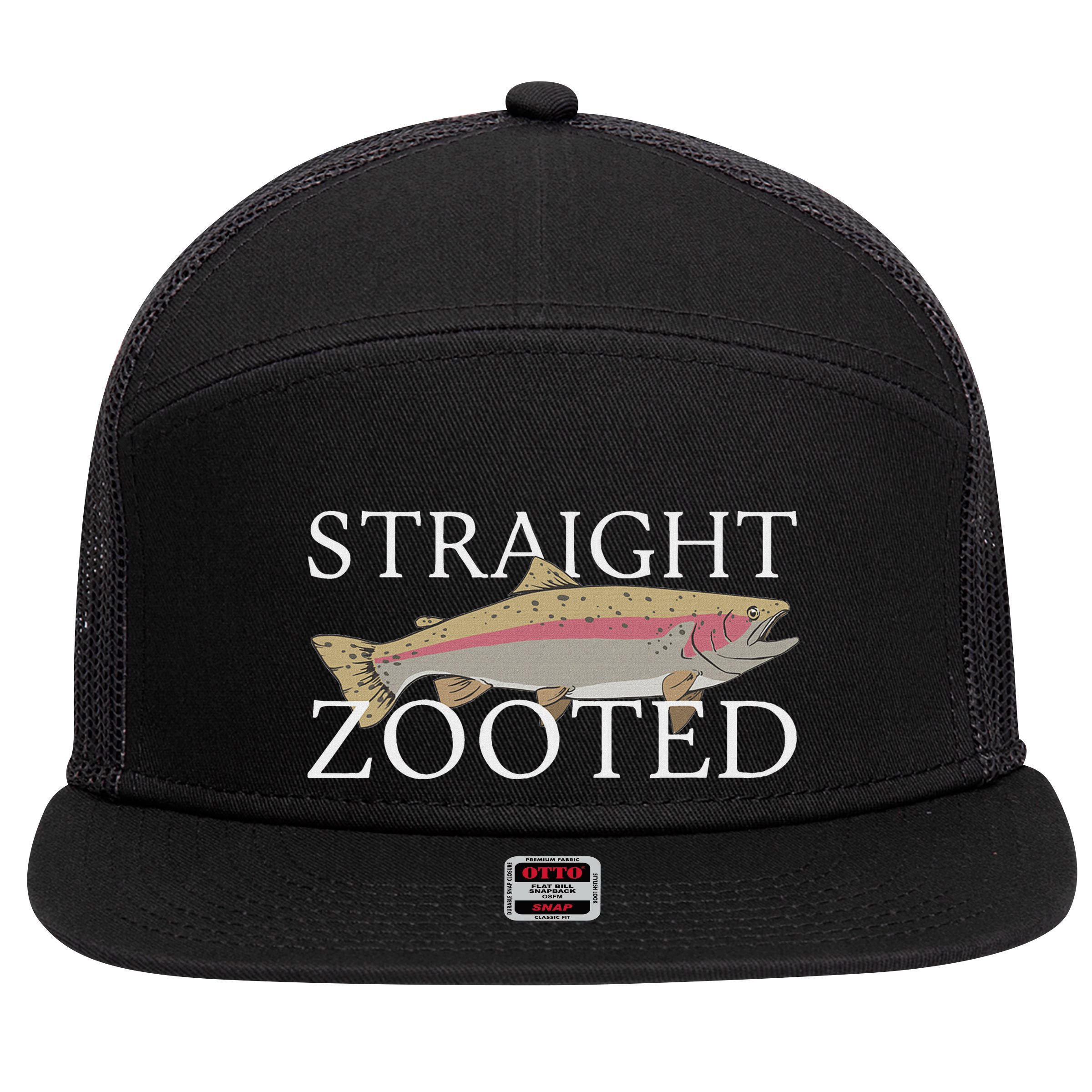 Straight Zooted 7 Panel Mesh Trucker Snapback Hat