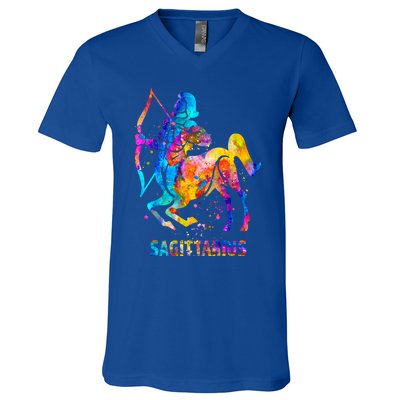 Sagittarius Zodiac Sign Cute Gift V-Neck T-Shirt