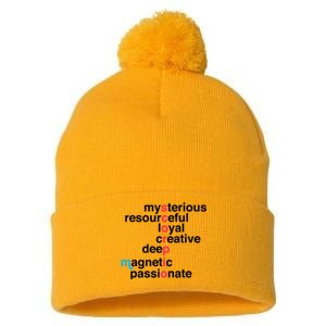 Scorpio Zodiac Star Sign Personality Traits Birthday Scorpio Meaningful Gift Pom Pom 12in Knit Beanie