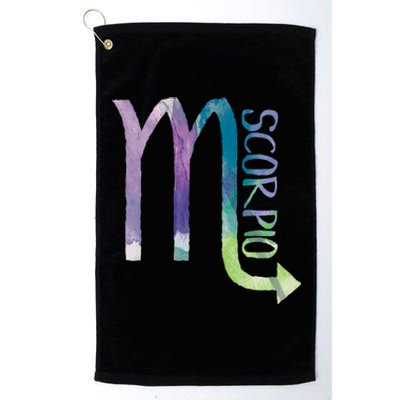 Scorpio Zodiac Symbol Astrology Scorpion Funny Gift Platinum Collection Golf Towel