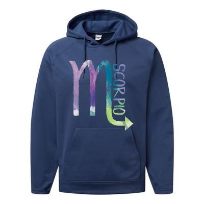 Scorpio Zodiac Symbol Astrology Scorpion Funny Gift Performance Fleece Hoodie