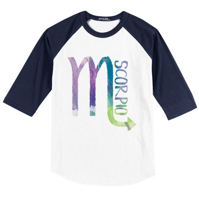 Scorpio Zodiac Symbol Astrology Scorpion Funny Gift Baseball Sleeve Shirt