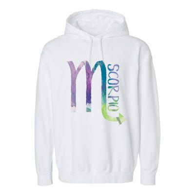 Scorpio Zodiac Symbol Astrology Scorpion Funny Gift Garment-Dyed Fleece Hoodie