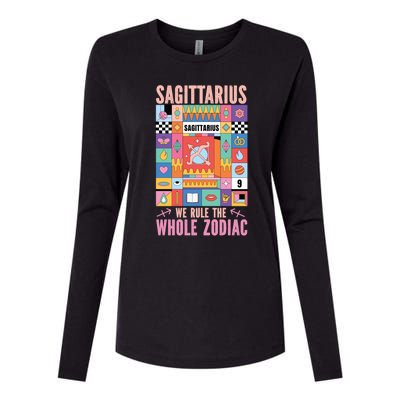 Sagittarius Zodiac: Sagittarius We Rule The Whole Zodiac Gift Womens Cotton Relaxed Long Sleeve T-Shirt