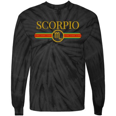 Scorpio Zodiac Sign Astrology Horoscope Fashion Tie-Dye Long Sleeve Shirt