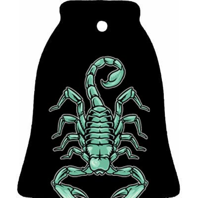 Scorpio Zodiac Sign Ceramic Bell Ornament