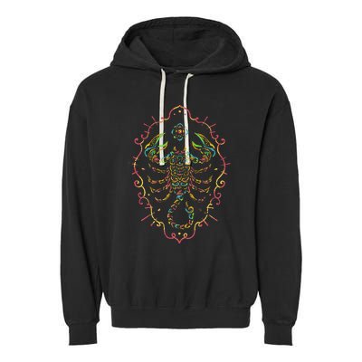 Scorpio Zodiac Sign Garment-Dyed Fleece Hoodie