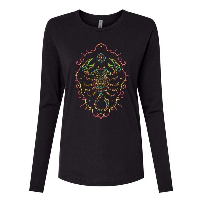 Scorpio Zodiac Sign Womens Cotton Relaxed Long Sleeve T-Shirt