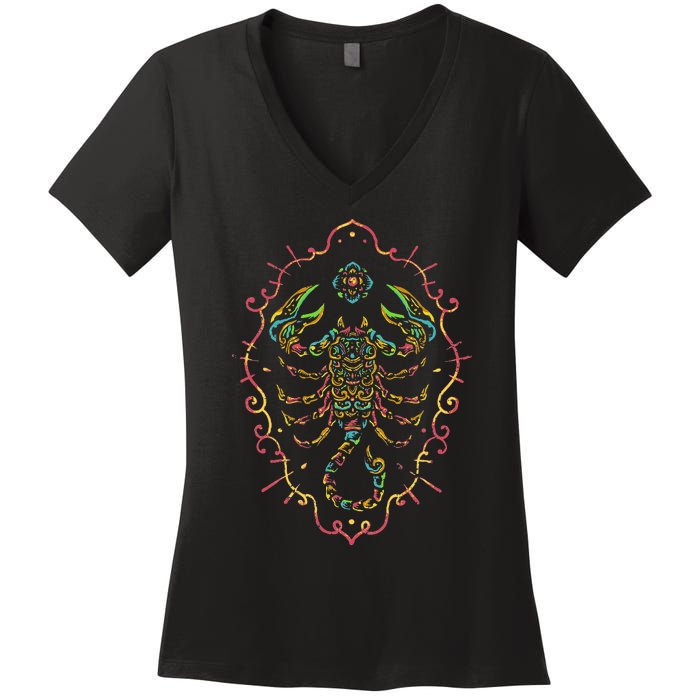 Scorpio Zodiac Sign Women's V-Neck T-Shirt