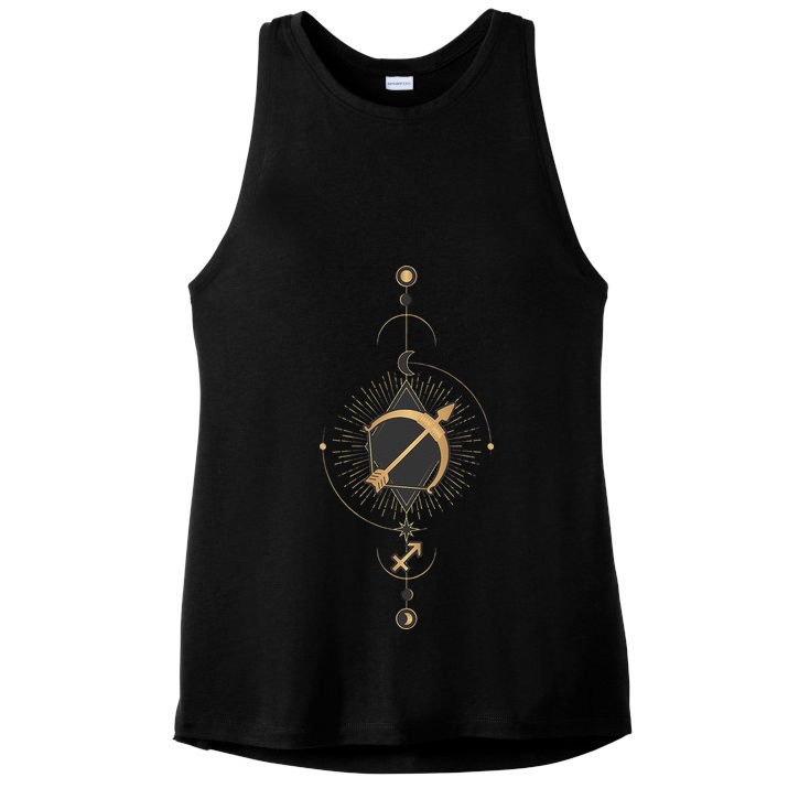 Sagittarius Zodiac Sign Symbol Cool Astrology Lover Gifts Ladies PosiCharge Tri-Blend Wicking Tank
