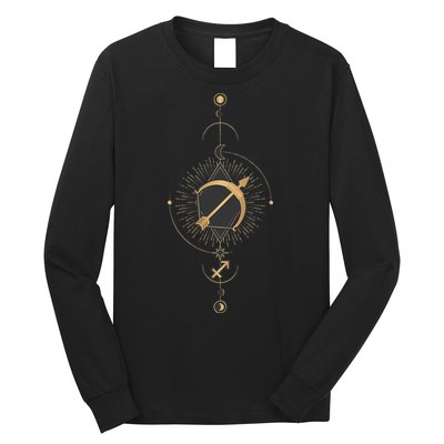 Sagittarius Zodiac Sign Symbol Cool Astrology Lover Gifts Long Sleeve Shirt