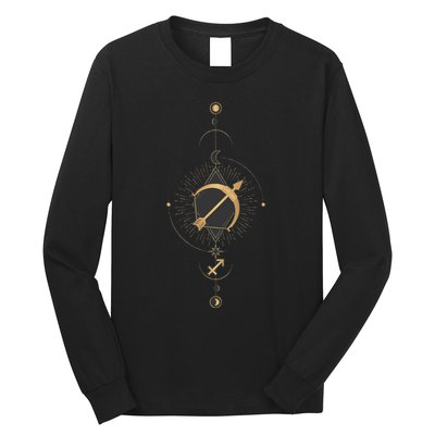 Sagittarius Zodiac Sign Symbol Cool Astrology Lover Gifts Long Sleeve Shirt