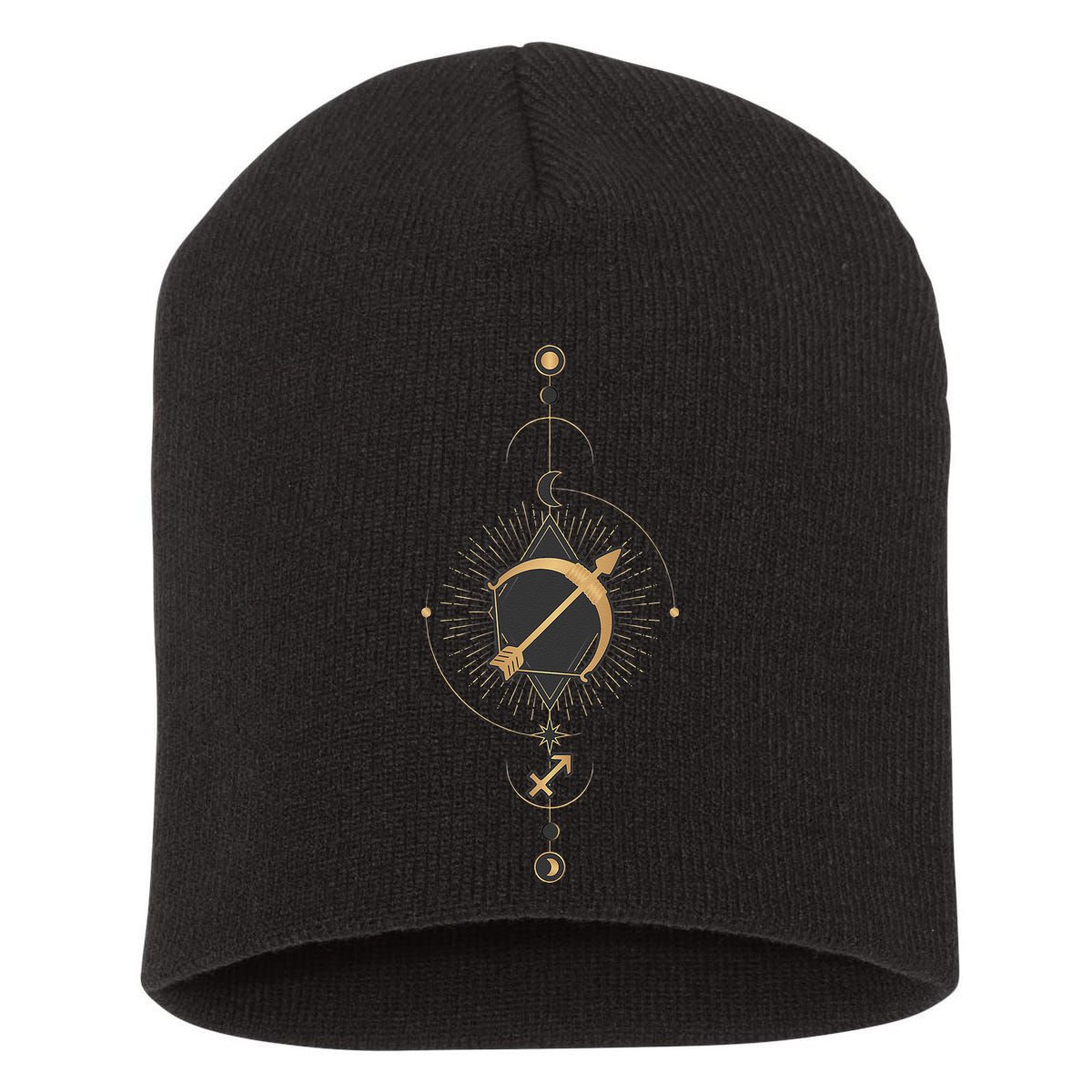 Sagittarius Zodiac Sign Symbol Cool Astrology Lover Gifts Short Acrylic Beanie