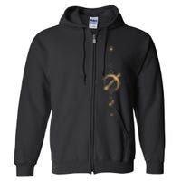 Sagittarius Zodiac Sign Symbol Cool Astrology Lover Gifts Full Zip Hoodie