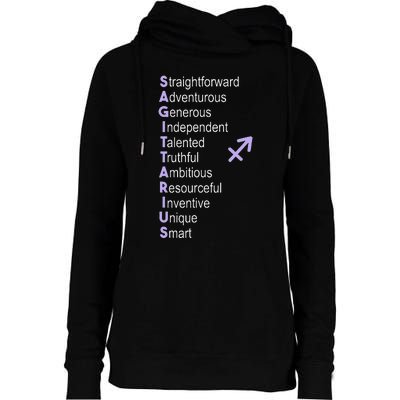 Sagittarius Zodiac Sign Womens Funnel Neck Pullover Hood