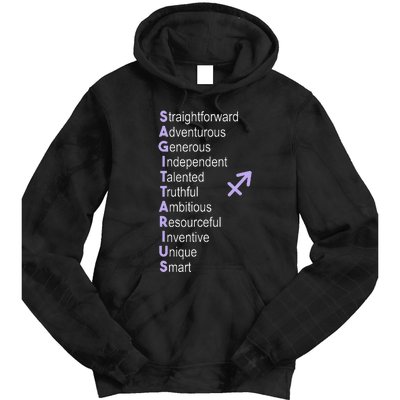 Sagittarius Zodiac Sign Tie Dye Hoodie