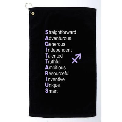 Sagittarius Zodiac Sign Platinum Collection Golf Towel